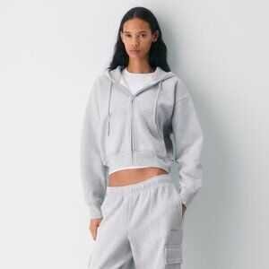 Aritzia TNA Cozy Sweatfleece Boyfriend Boxy Zip Hoodie size 2